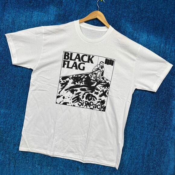 Black Flag Six Packs Punk Rock Band T-Shirt Size Extra Large - Picture 3 of 4